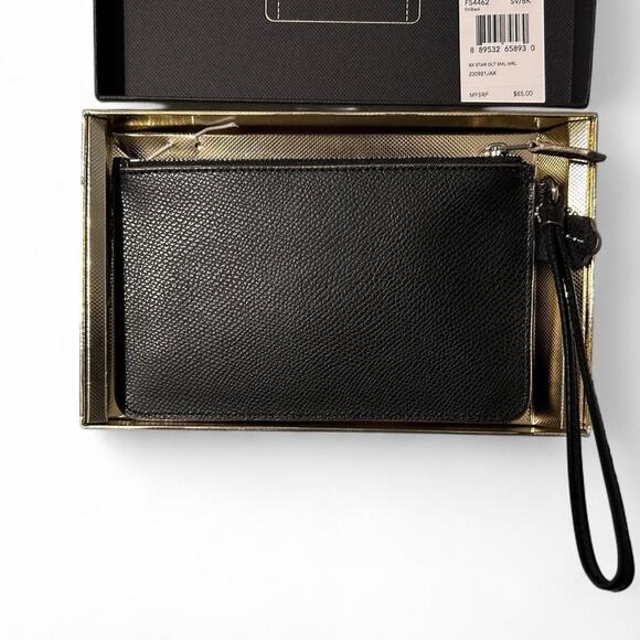 Coach Glitter Wristlet Wallet Black Starry Sparkle Collection NWT with Box - Picture 2 of 5